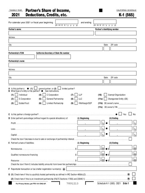 california form 565 k 1.